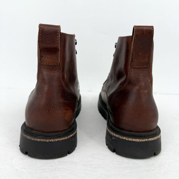 Birkenstock Mens Highwood Lace Mid Boot EU 42 Narrow US 9 Brown Leather GUC main image 13